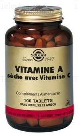 Vitamine A S&egrave;che avec vitamine C - 100 comprim&eacute;s