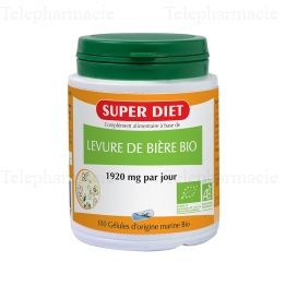 SUPERDIET Levure de Bi&egrave;re Bio 100 g&eacute;lules