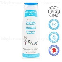 ALPHANOVA Kids - Va prendre ta douche! Gel lavant Pomme et Coton Bio 300ml