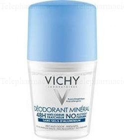 VICHY D&eacute;odorant min&eacute;ral 48h sans alcool roll-on 50ml