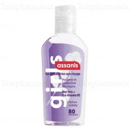 ASSANIS Pocket gel mains hydroalcoolique Violette 80ml