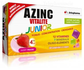 ARKOPHARMA Azinc vitalit&eacute; Junior comprim&eacute;s &agrave; croquer x 30