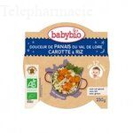 BABYBIO Repas du Soir - Petit plat Douceur de Panais carotte des landes, polenta 230g d&egrave;s 12 mois