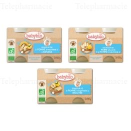 BABYBIO Fruits - Pot banane fraise menthe bio +6mois 2x130g
