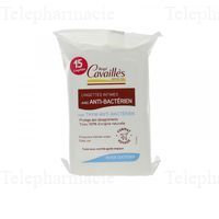 CAVAILL&Egrave;S lingettes hygi&egrave;ne intime avec anti-bact&eacute;rien 15 lingettes