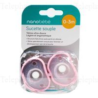 BEABA SUC FLEXY 0-3M PINK X2