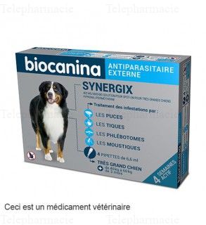 BIOCANINA Synergix antiparasitaire externe tr&egrave;s grand chien