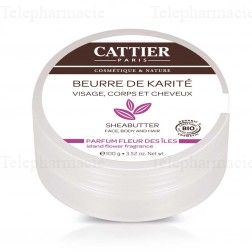 CATTIER Beurre de karit&eacute; parfum fleur des &icirc;les bio
