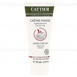 CATTIER Cr&egrave;me mains anti-taches anti-&acirc;ge bio