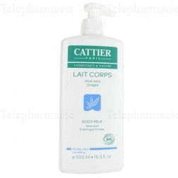 CATTIER Lait corps modelant parfum aloe vera onagre bio