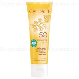 CAUDALIE Cr&egrave;me Solaire Visage Anti-rides SPF50 tube 50ml