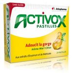 ARKOPHARMA Activox sans sucre ar&ocirc;me miel citron