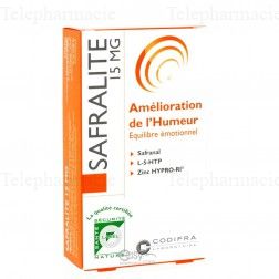 CODIFRA Safralite 15 mg am&eacute;lioration de l'humeur equilibre emotionnel 28 g&eacute;lules
