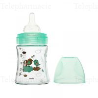 DODIE Biberon Initiation+ anti-colique avec t&eacute;tine ronde 3 vitesses verre 150ml