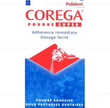 POLIDENT poudre super adh&eacute;sive flacon 50g