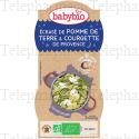 BABYBIO Repas du Soir - Petits bols Ecras&eacute; de pommes de terre, courgette, parmesan d&agrave;s 8 mois 2x200g