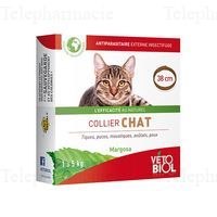 Collier Antiparasitaire Chat Marron 38cm