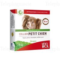 Collier Antiparasitaire Petit Chien Marron 38cm