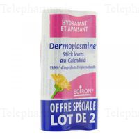 DERMOPLASMINE Sticks l&egrave;vres hydratant et apaisant lot de 2