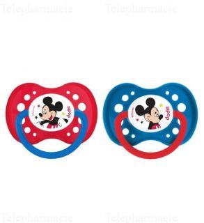 Sucettes anatomiques en silicone collection mickey & minnie 6 mois et plus x2