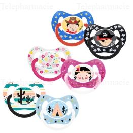 DODIE Sucettes Physiologiques western silicone lot de 2 +18 mois REF P78