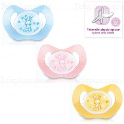 DODIE Sucette &agrave; l'unit&eacute; 0-2 mois physiologique silicone REF P49