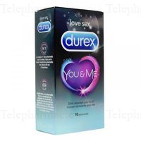 DUREX Pr&eacute;servatifs You & Me - Boite De 10 Pr&eacute;servatifs