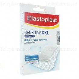 ELASTOPLAST SENSIBLE XXL - Pansements 10 x 8 cm bo&icirc;te de 5