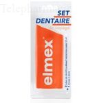 ELMEX Set dentaire de voyage lot de 2 tubes 12ml + 1 brosse &agrave; dents