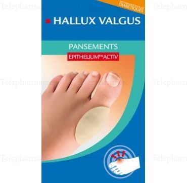 EPITACT Pansements pour hallux valgus &agrave; l'&eacute;pith&eacute;lium activ lot de 2