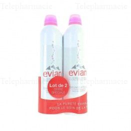 EVIAN Brumisateur Lot de 2 a&eacute;rosols x 300ml