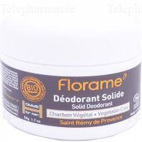 FLORAME D&eacute;odorant solide homme charbon v&eacute;g&eacute;tal 50g
