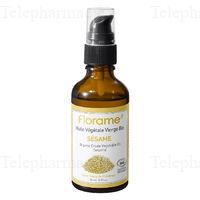 FLORAME Huile v&eacute;g&eacute;tale vierge bio de s&eacute;same flacon pompe 50ml