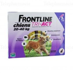 Tri-act chiens de 20 a 40kg pipettes 4ml x3