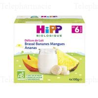 HIPP BRASSE POMMES BANANES FRAMB 6M 4X100GR