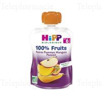 HIPP GOURDE POIRES POMMES MANGUE PASS 6M 90GR