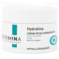DERMINA Hydralina cr&egrave;me riche hydratante pot 50ml