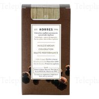 KORRES Coloration Permanente - Huile d'argan coloration haute performance Ash light Blonde 8.1