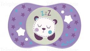 Sucette symetrique silicone nuit les ludiques ours 6 mois et plus