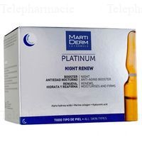 MARTIDERM Platinum Night Renew bo&icirc;te de 30 ampoules