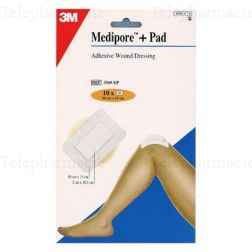 NEXCARE Pansement Medipore + Pad 5cmx7.2cm boite de 10