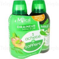 MILICAL Draineur go&ucirc;t th&eacute; vert/p&ecirc;che Flacon 500ml