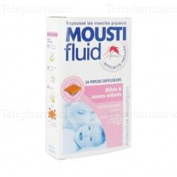 MOUSTIFLUID Patchs b&eacute;b&eacute;s et jeunes enfants anti-moustiques x 24