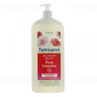 NATESSANCE Gel douche d&eacute;licat &agrave; la Rose Tr&eacute;mi&egrave;re 1L