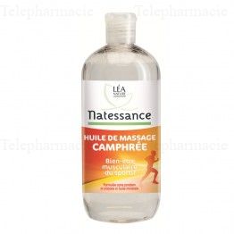 NATESSANCE Huile de massage camphr&eacute;e flacon 500 ml