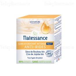 NATESSANCE Anti-Rides - Soin hydratant intense nuit pot 50 ml