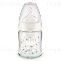 NUK BIB VERRE 120ML SILICONE