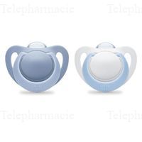 NUK Sucettes Genius lot de 2 gar&ccedil;on physio plus 0-6 mois