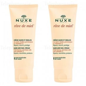 NUXE R&ecirc;ve de miel cr&egrave;me mains et ongles lot de 2 tubes 50ml