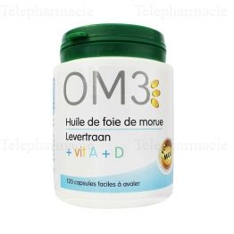 OM3 huile de foie de morue capsules x 120